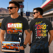 Fastest Dad On The Track, Custom Photo Racing Car Shirt - Personalized For Dad, Auto Racing Lovers A2110 Pt99