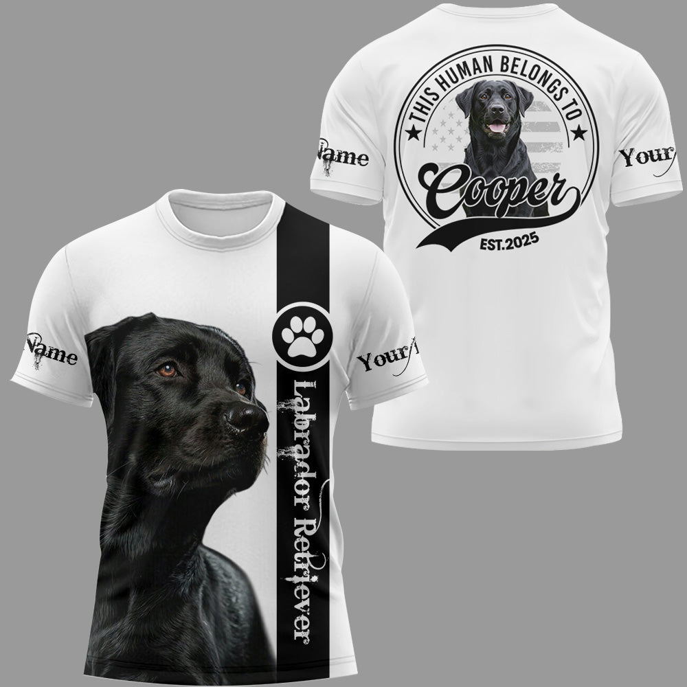 This Human Belongs To, Personalized Shirt, Gift For Dog Lover T1807 Do99