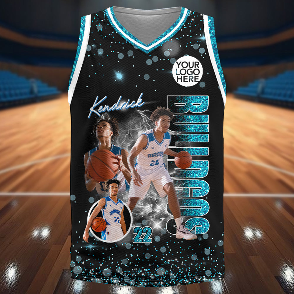 Custom Photo Basketball Jersey For Basketball Lovers - Personalized Basketball Shirt Basketball Mom Grandma Sport Family Lovers Vr2 T1807