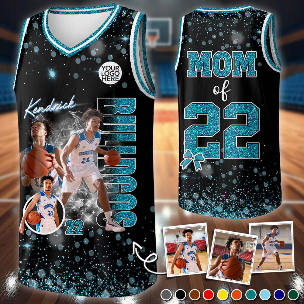 Custom Photo Basketball Jersey For Basketball Lovers - Personalized Basketball Shirt Basketball Mom Grandma Sport Family Lovers Vr2 T1807