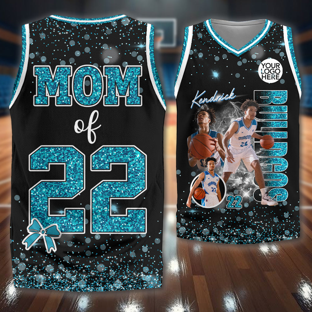 Custom Photo Basketball Jersey For Basketball Lovers - Personalized Basketball Shirt Basketball Mom Grandma Sport Family Lovers Vr2 T1807