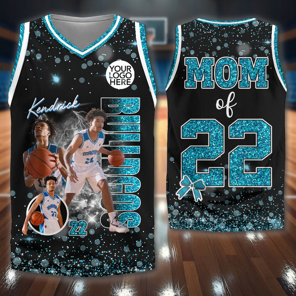 Custom Photo Basketball Jersey For Basketball Lovers - Personalized Basketball Shirt Basketball Mom Grandma Sport Family Lovers Vr2 T1807