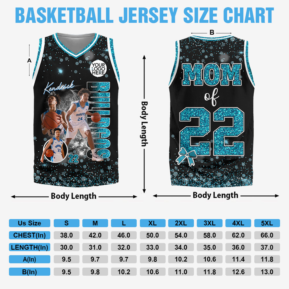 Custom Photo Basketball Jersey For Basketball Lovers - Personalized Basketball Shirt Basketball Mom Grandma Sport Family Lovers Vr2 T1807