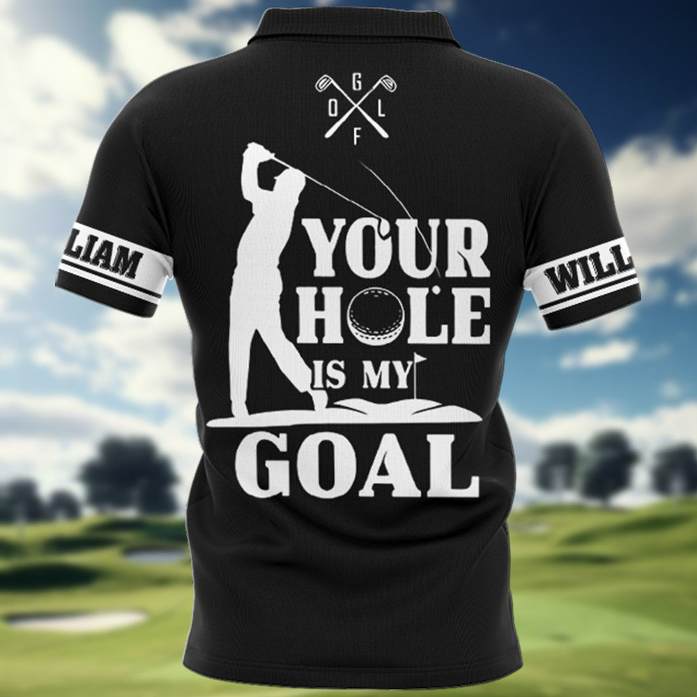 Personalized Best Dad By Par Golf Polo Shirt, Dad Golf Shirt, Custom Name Golf Polo Shirt, Gift For Golf Lovers T1807