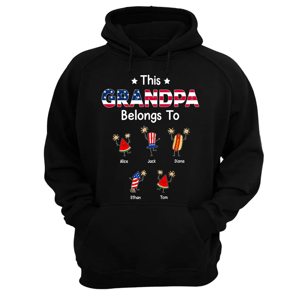 Personalized This Grandpa Belongs To Shirt, Custom Grandparents Shirt, Father's Day Gift, America 250th Anniversary Shirt, Patriotic Grandpa Tee 2026 Na02 TH23