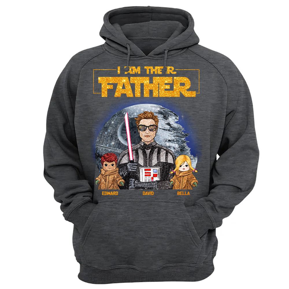 I Am Their Father Custom Personalized Glitter Style Shirt For Dad - Father's Day Gift Hv01
