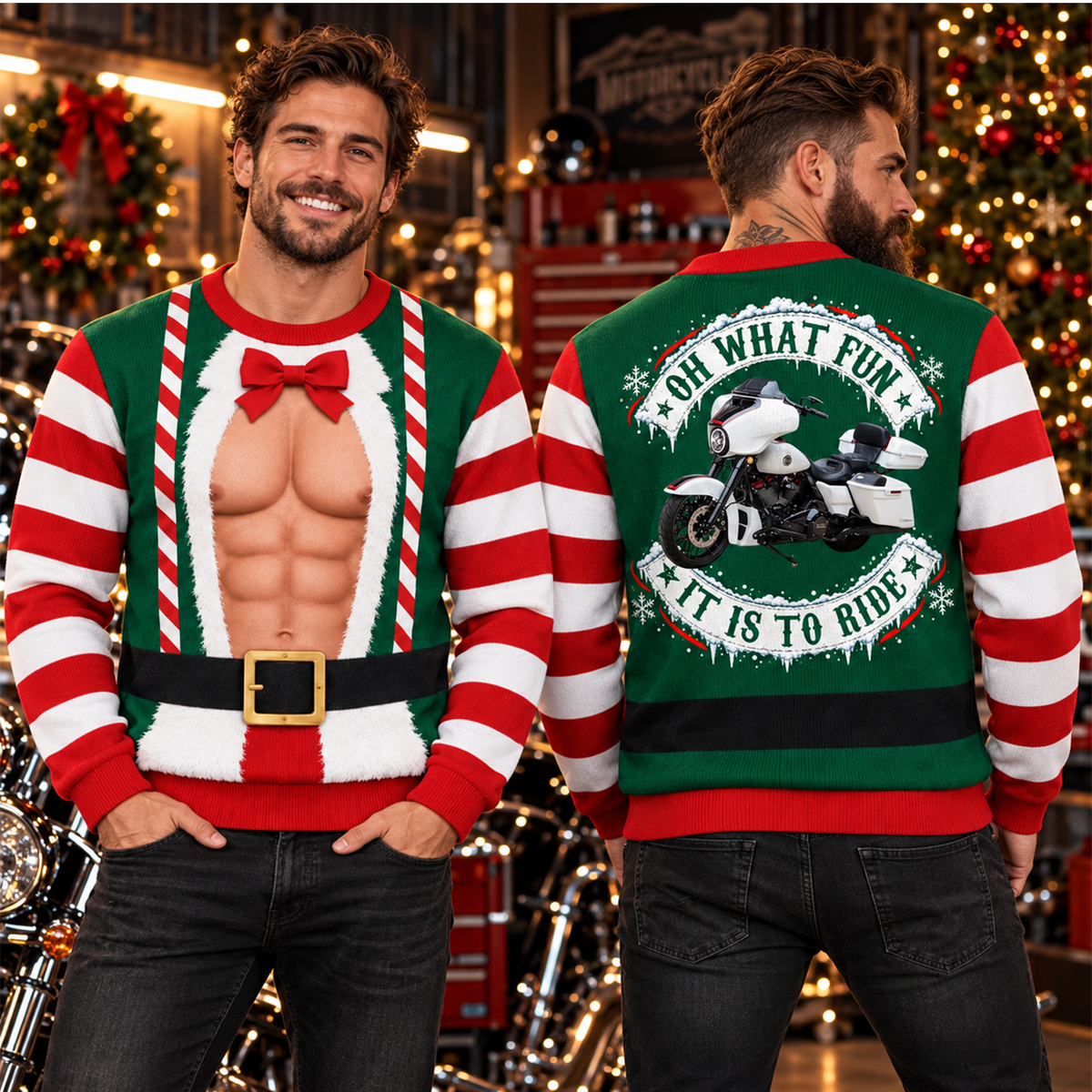 Oh What Fun It Is To Ride - Funny Biker All Over Print Shirts - Matching Biker Couple 3D Shirts - Gift For Motorcycle Lover A2110 Hv01 TL06