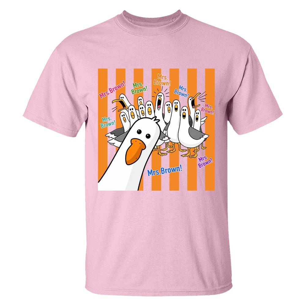 Custom Funny Seagulls Teacher Name Shirt, Teacher Appreciation Gift L0411 Hv01
