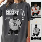 I'll Always Be Your Biggest Fan - Washed Tee Retro Bootleg Shirt For Ice Hockey Players NA02 Pt99