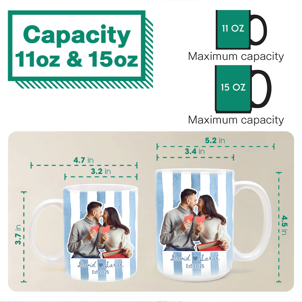 Custom Couple Photo Anniversary Gift Valentine's Day Gift - Personalized Photo Mug Li29