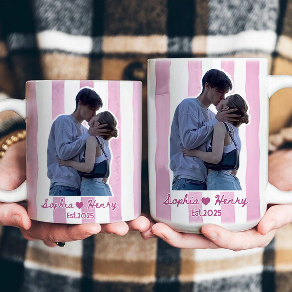 Custom Couple Photo Anniversary Gift Valentine's Day Gift - Personalized Photo Mug Li29
