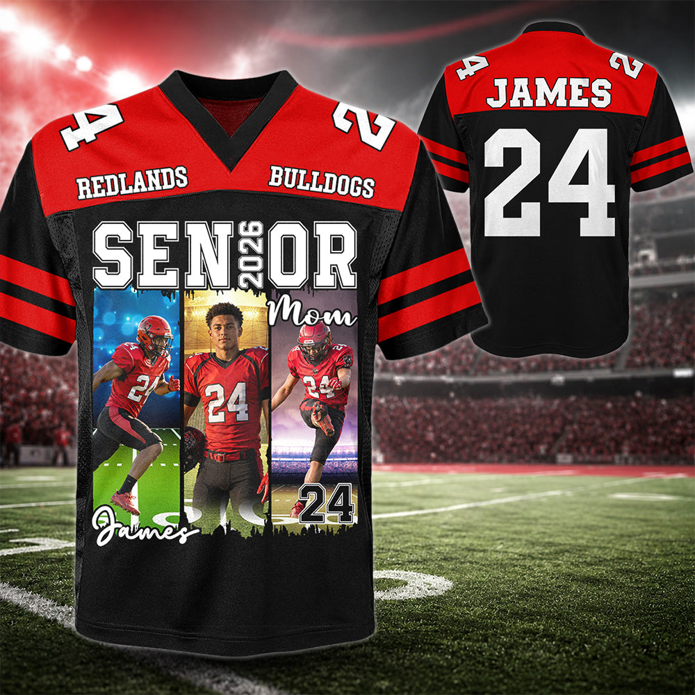 Custom Photo Football Jersey Shirt For Football Family Game Day Shirt Na02 Hv01