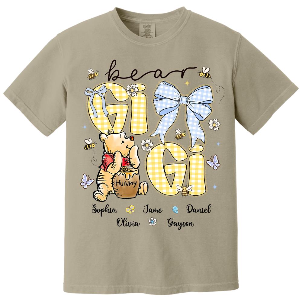 Mama Bear, Personalized Mama Bear Shirt With Bee Kids Name, Best Gift For Mom, Gift For Grandma, Gift For Mother's Day MI209 Hv01
