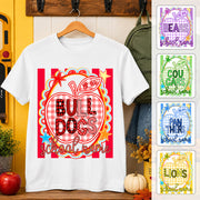 Personalized School Mascot Doodle Pattern T-Shirt For Teacher, Preppy Back To School, Gifts For Teacher Student MI209 TH23