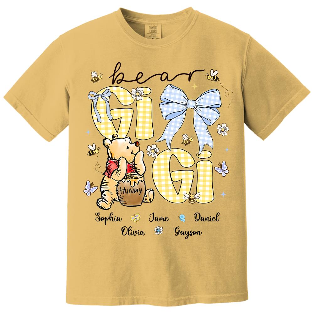 Mama Bear, Personalized Mama Bear Shirt With Bee Kids Name, Best Gift For Mom, Gift For Grandma, Gift For Mother's Day MI209 Hv01