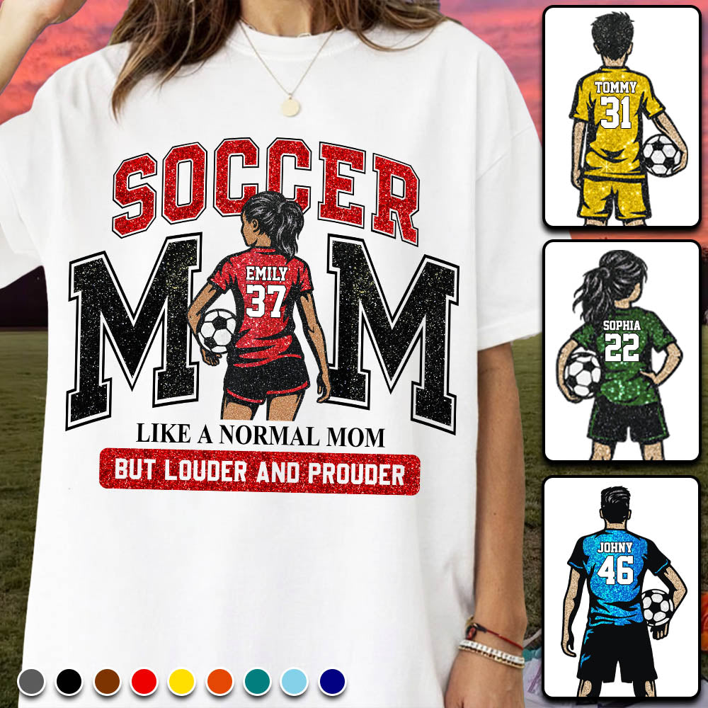 Personalized Soccer Mom Shirt, Custom Soccer Sports Mom Nickname Shirt, Gift For Sports Family T1807 Pt99