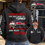 Take It Out & Play - Personalized Classic Car Photo Quarter Zip Hoodie - Gift For Car Lovers A2110 T24