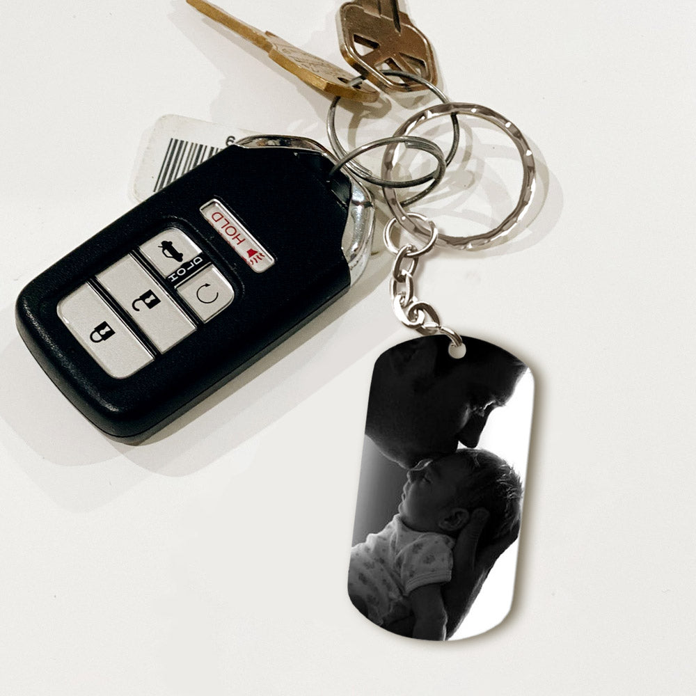 New Dad Keychain, The Moment You Became My Daddy Keychain Baby Shower Gifts for Dad Personalised 1st Father's Day Gift for Him Nh00