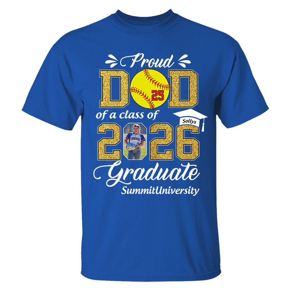 Personalized Softball Graduation Shirt Class of 2026 Custom Senior Shirt Family Graduation Gift Softball Senior 2026 Shirt Na02 T24
