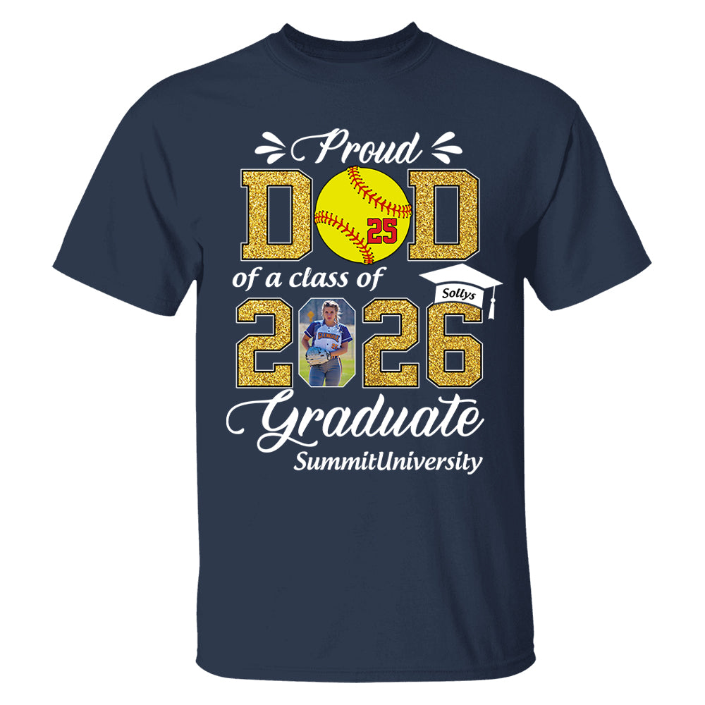 Personalized Softball Graduation Shirt Class of 2026 Custom Senior Shirt Family Graduation Gift Softball Senior 2026 Shirt Na02 T24