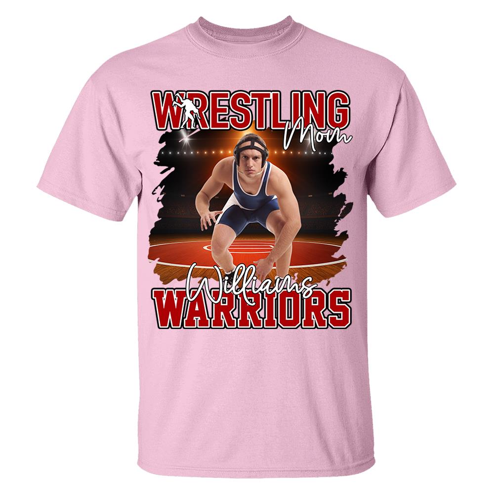 Custom Photo Wrestling Shirt For Wrestling Family Nh00