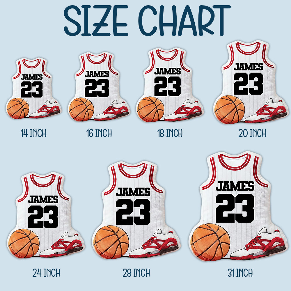 Custom Jersey Ugly Pillow, Personalized Basketball Jersey Pillow with Number Gift For Basketball Player