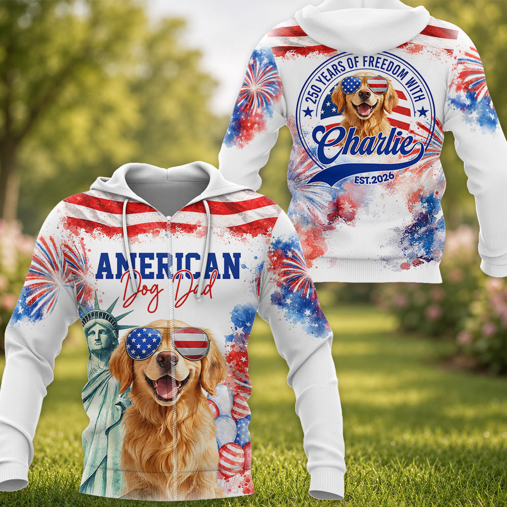 Personalized American Dog Dad Dog Mom Shirt Gifts For Dog Lovers T1807 Hv01