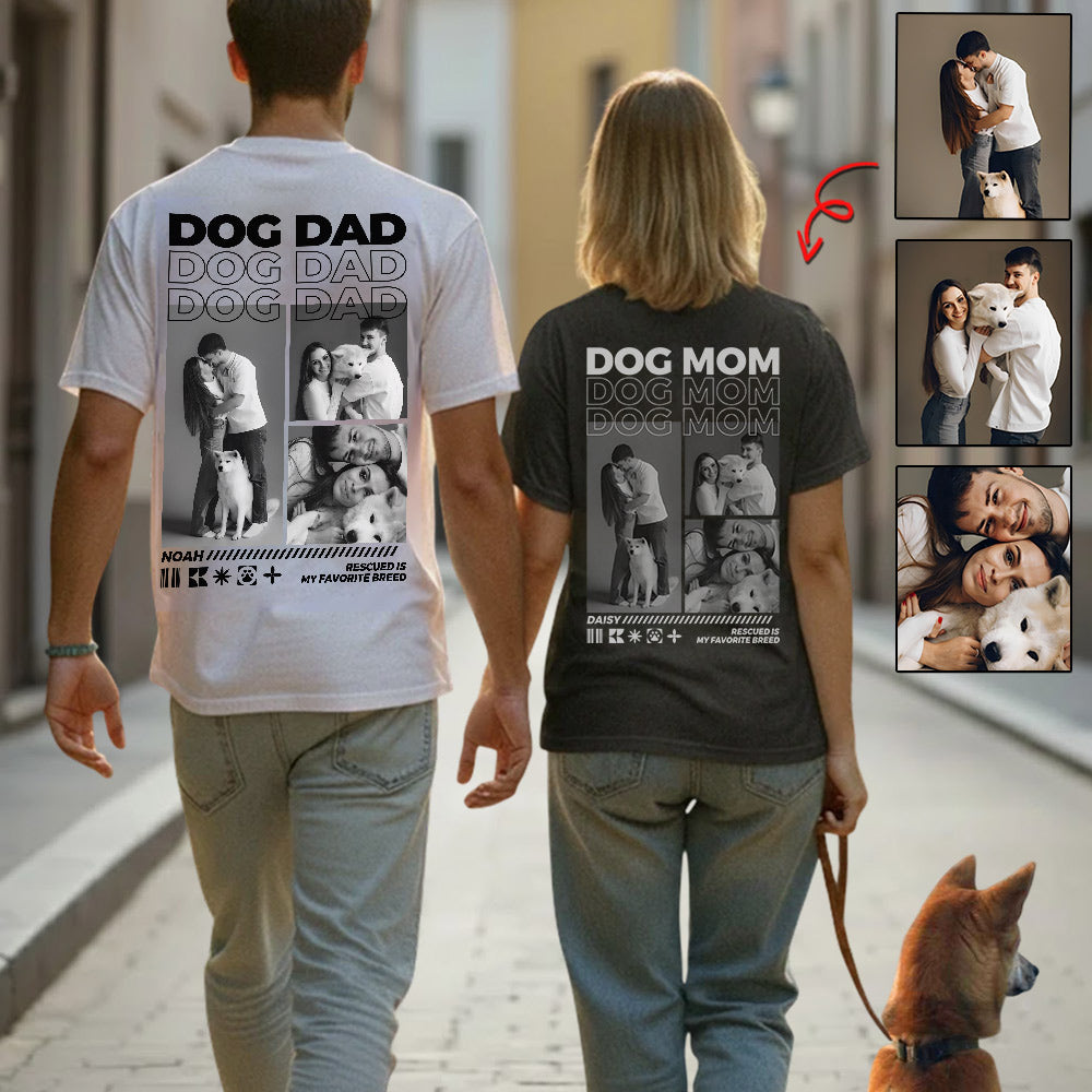 Dog Mom/Dog Dad, Personalized Shirt, Custom Photo Gift For Dog Lovers T1807