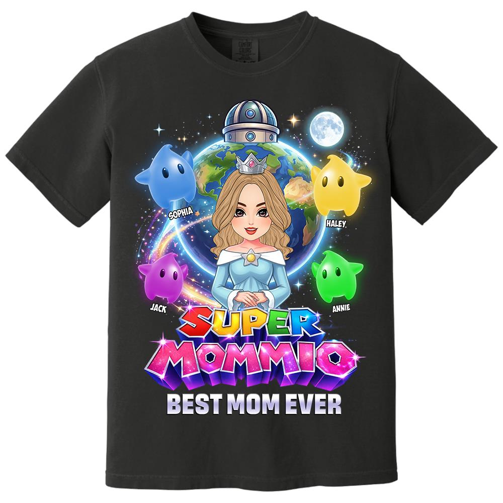 Super Mommio Custom Shirt, Gift For Mom, Mother's Day L0411 Hv01
