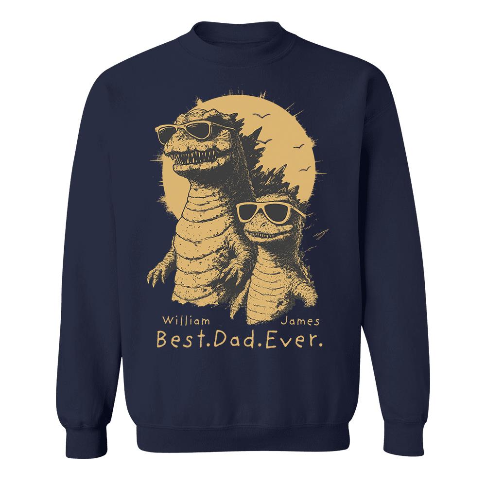 Personalized Best Dad Ever Dadzilla T-Shirt Father Day Gifts for Dad Funny Papa Tshirt Cool Daddy Dinosaur Tee Hv01