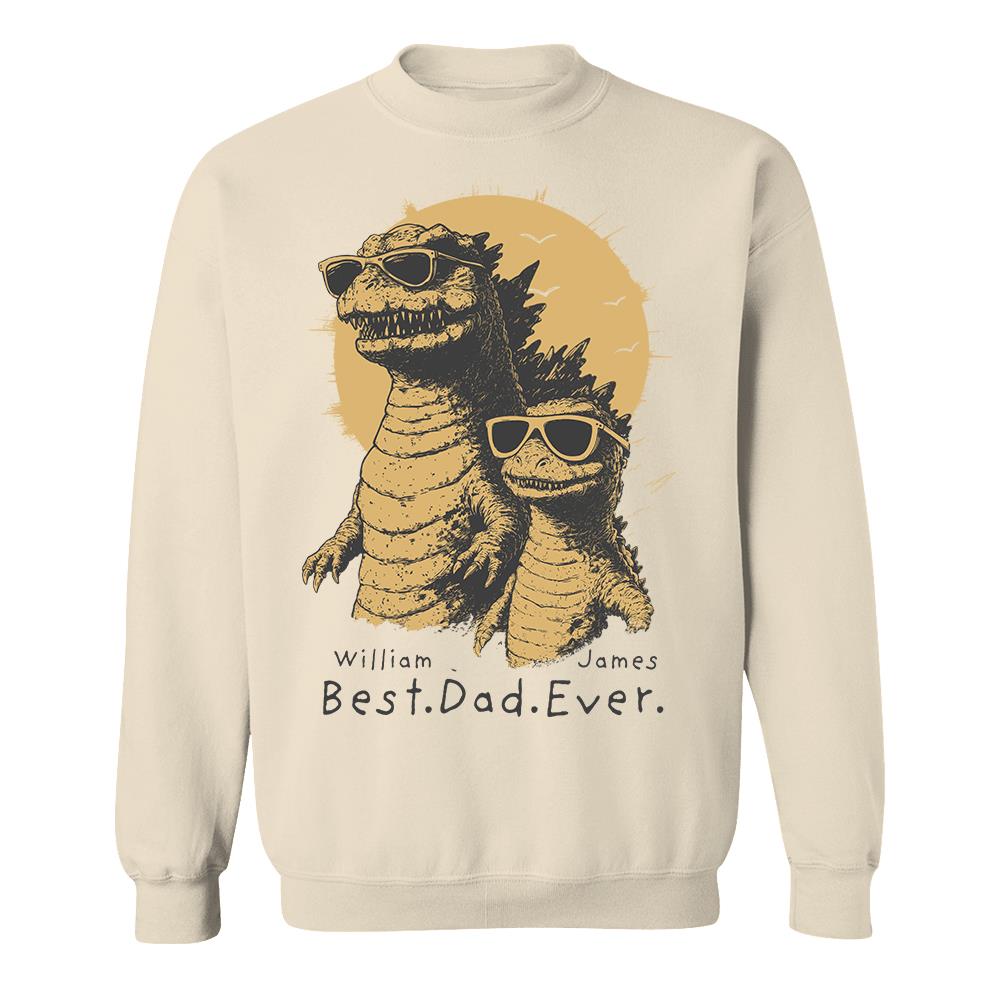 Personalized Best Dad Ever Dadzilla T-Shirt Father Day Gifts for Dad Funny Papa Tshirt Cool Daddy Dinosaur Tee Hv01