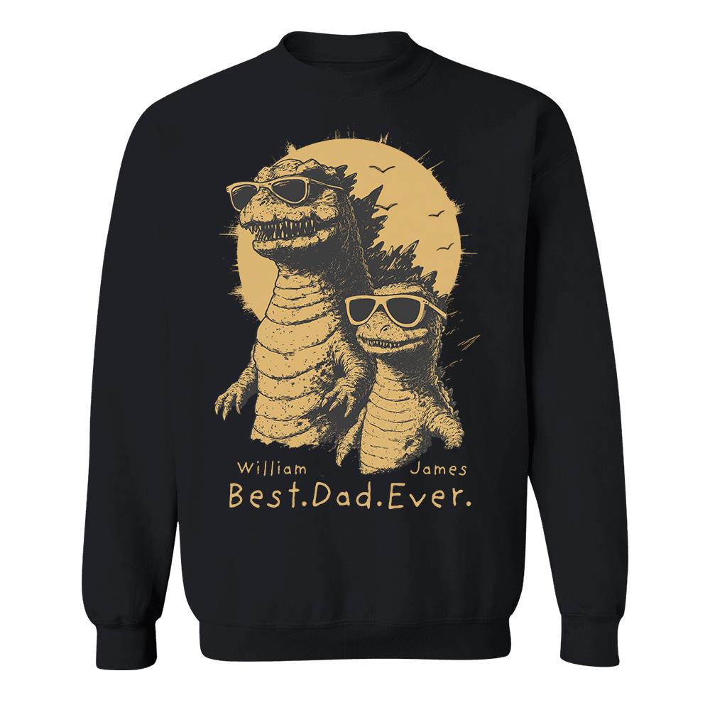 Personalized Best Dad Ever Dadzilla T-Shirt Father Day Gifts for Dad Funny Papa Tshirt Cool Daddy Dinosaur Tee Hv01