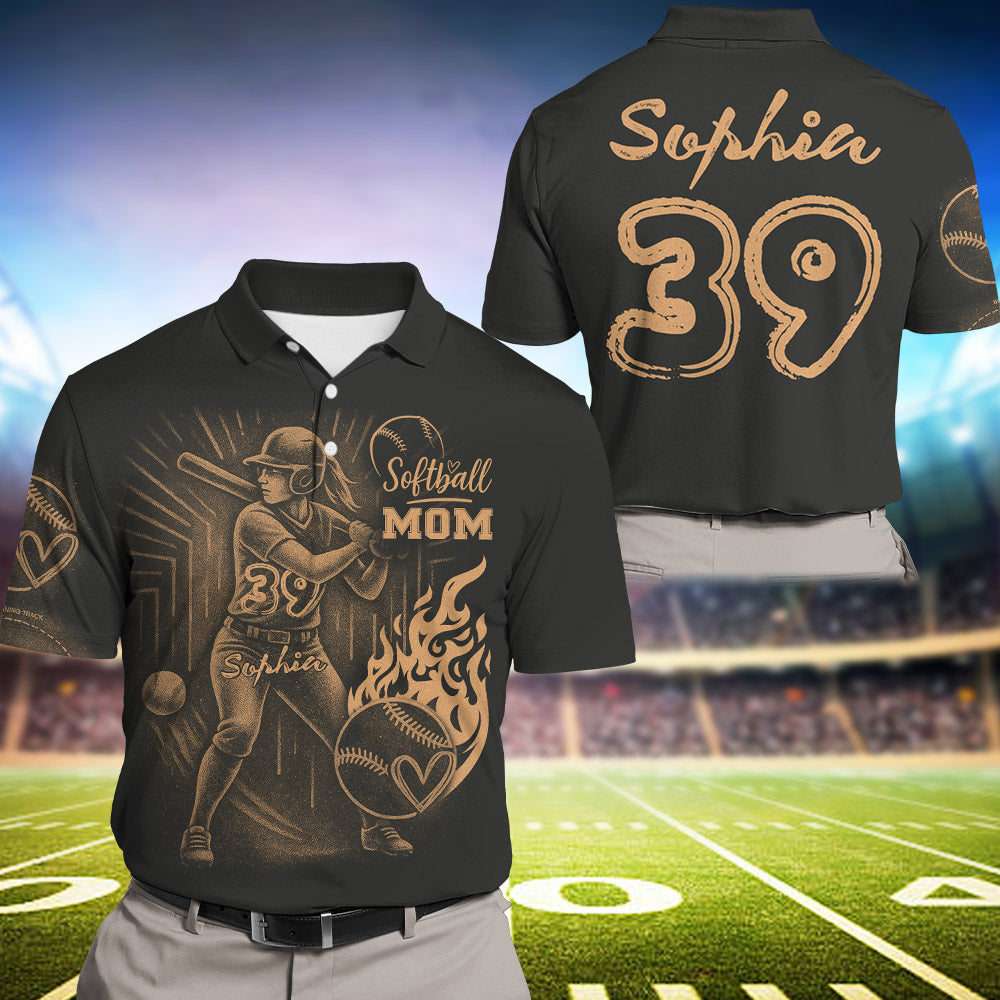 Personalized Bleach Style Softball Shirt For Softball Mom Pt99