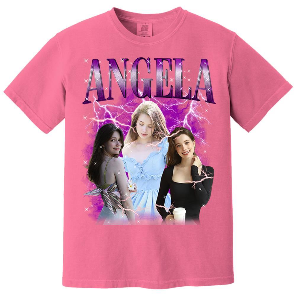 Custom Bootleg Rap Tee Shirt for Boyfriend Girlfriend Custom Face Tshirt Vintage Graphic Shirt Nh00