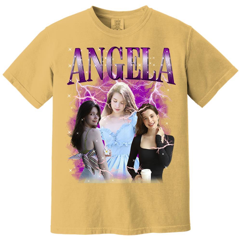 Custom Bootleg Rap Tee Shirt for Boyfriend Girlfriend Custom Face Tshirt Vintage Graphic Shirt Nh00