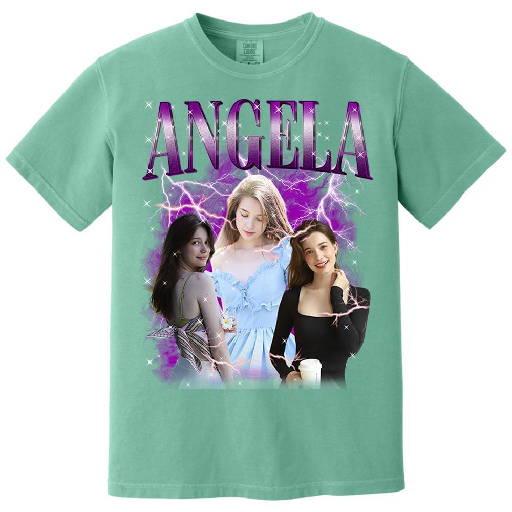 Custom Bootleg Rap Tee Shirt for Boyfriend Girlfriend Custom Face Tshirt Vintage Graphic Shirt Nh00
