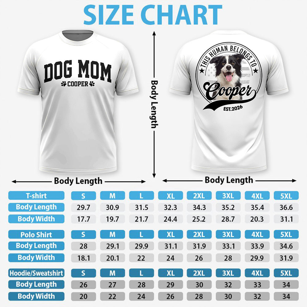 Personalized Dog Mom Shirt, This Human Belongs To, Gift For Dog Lover T1807c