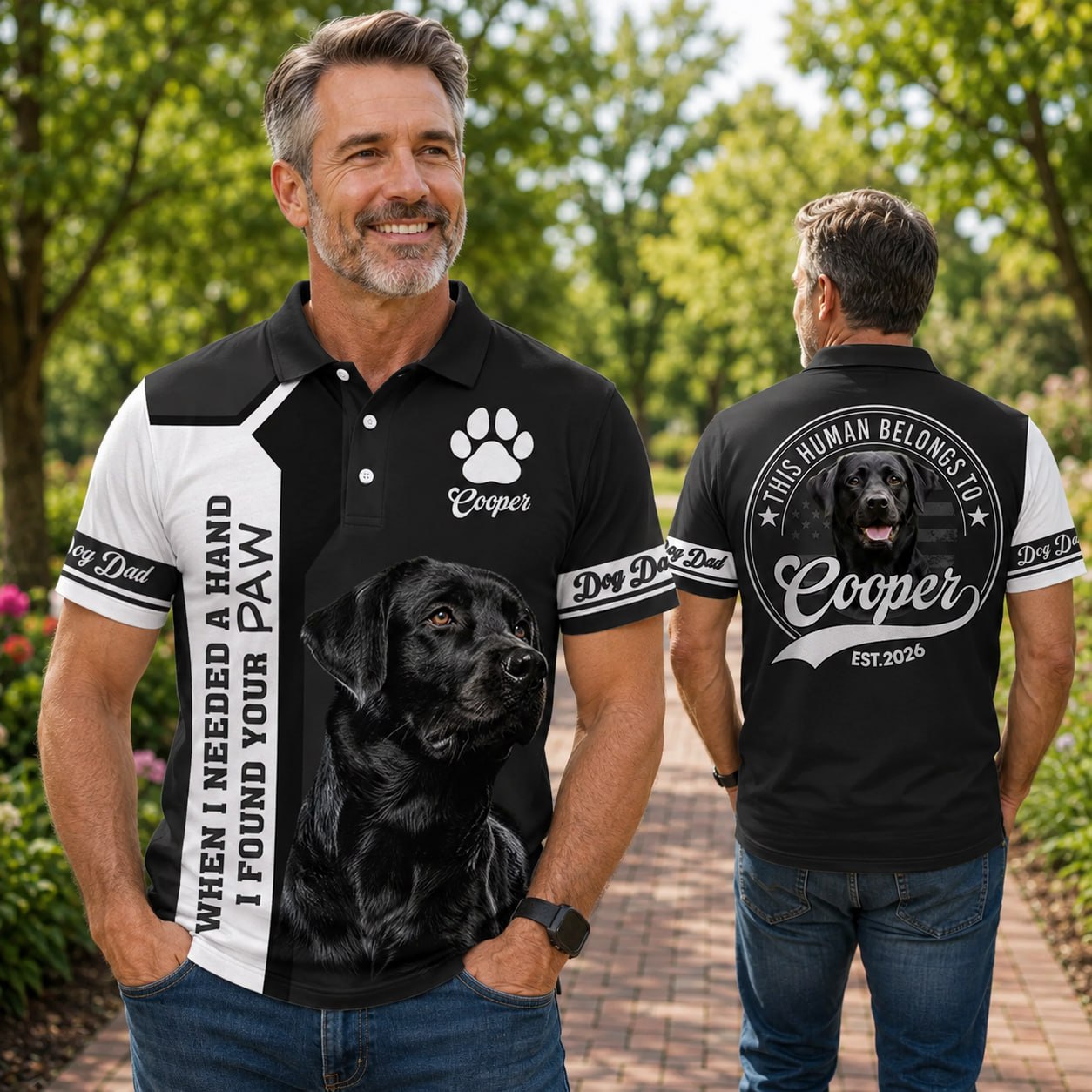 Personalized When I Needed A Hand I Found A Paw Shirt, Custom Photo Dog Shirt, Gift For Dog Lover T1807