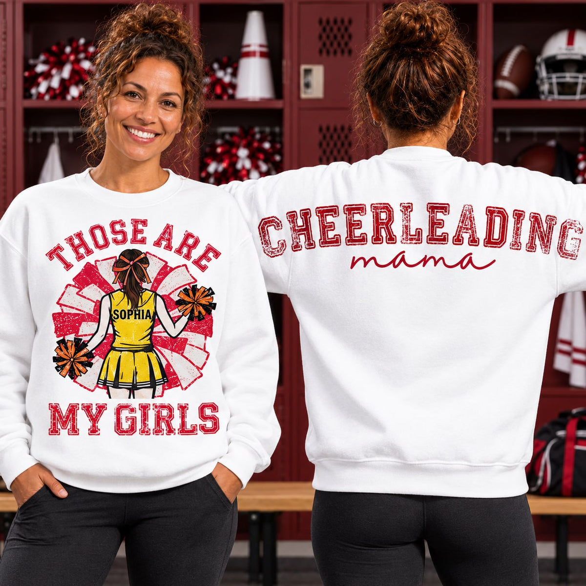 Personalized That's My Girl Cheerleading Mom Shirt, Custom Large Back Graphic Cheer, Gift For Cheer Mom Cheerleader Lovers MI209