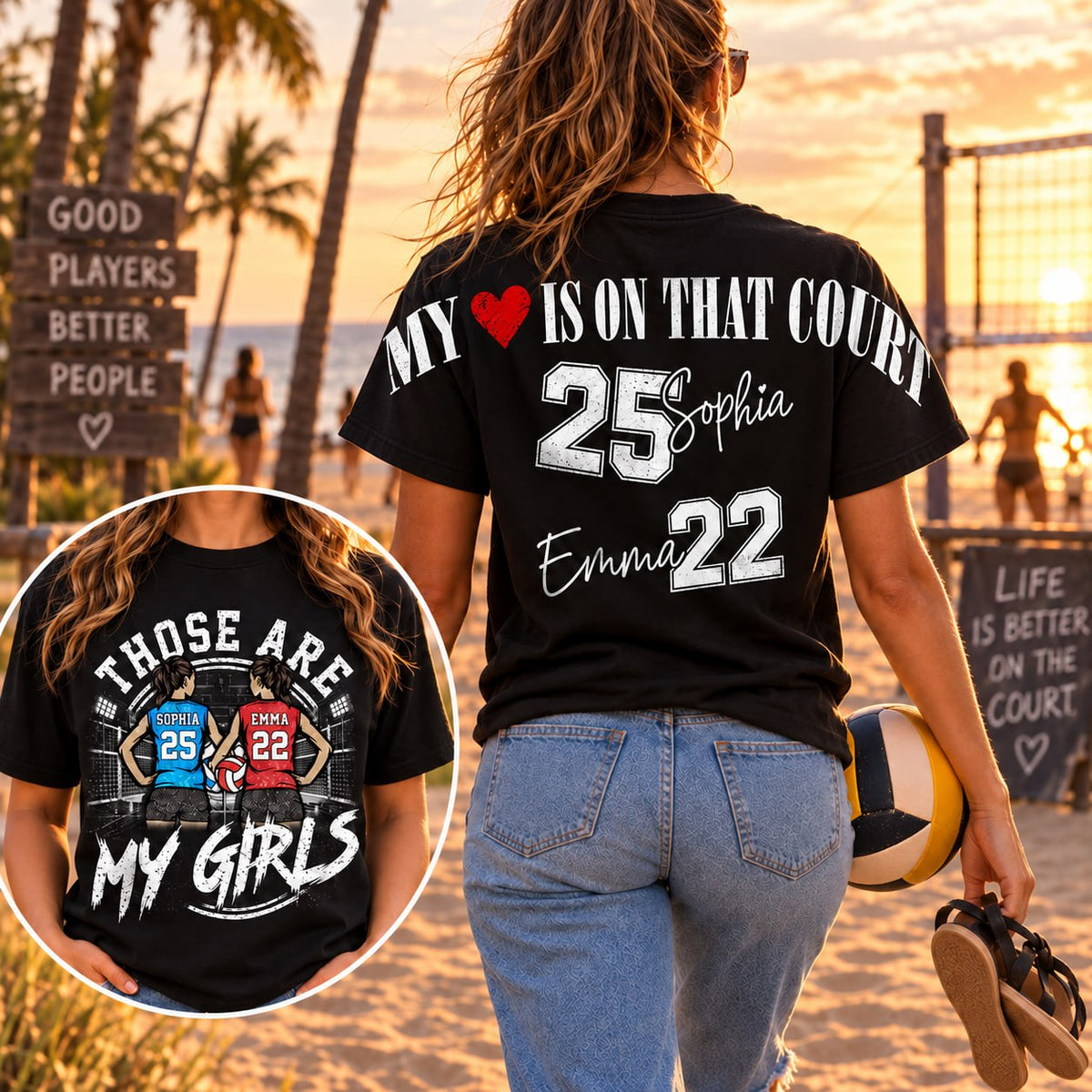 Personalized Those Are My Girls Volleyball Mom Shirt, Custom Sports Mom Gameday Shirt T1807