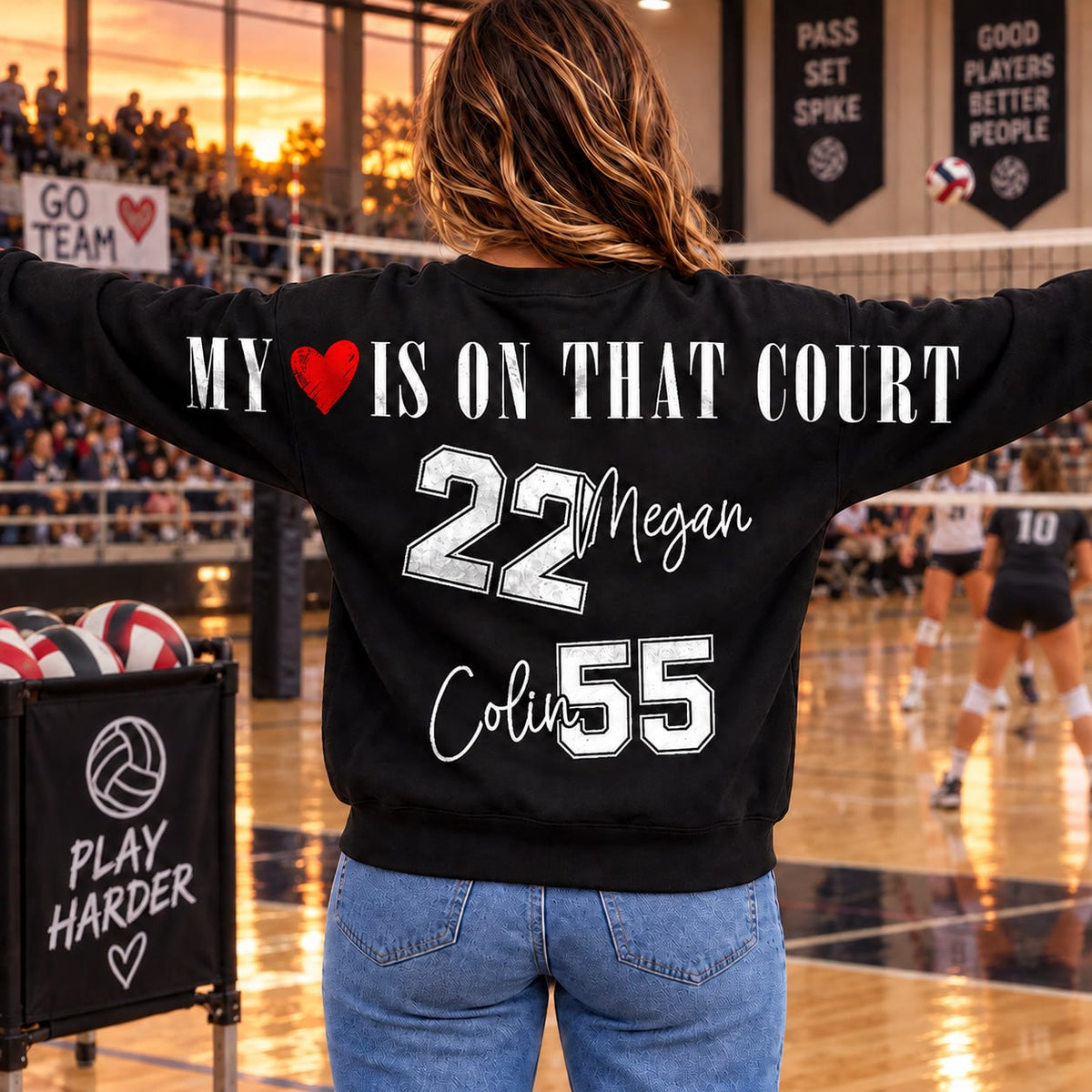 Personalized Those Are My Girls Volleyball Mom Shirt, Custom Sports Mom Gameday Shirt T1807