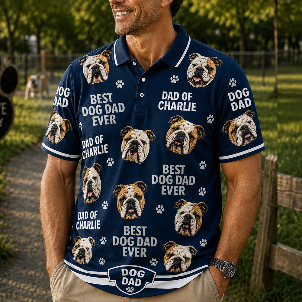 Best Dog Dad Ever - Personalized All Over Print Shirt - Gifts For Dog Lover T1807 T24