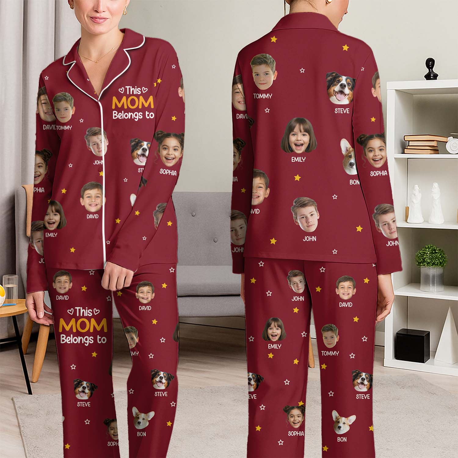 This Nana & Papa Belongs To - Personalized Family Photos Pajama NA04 Pt99