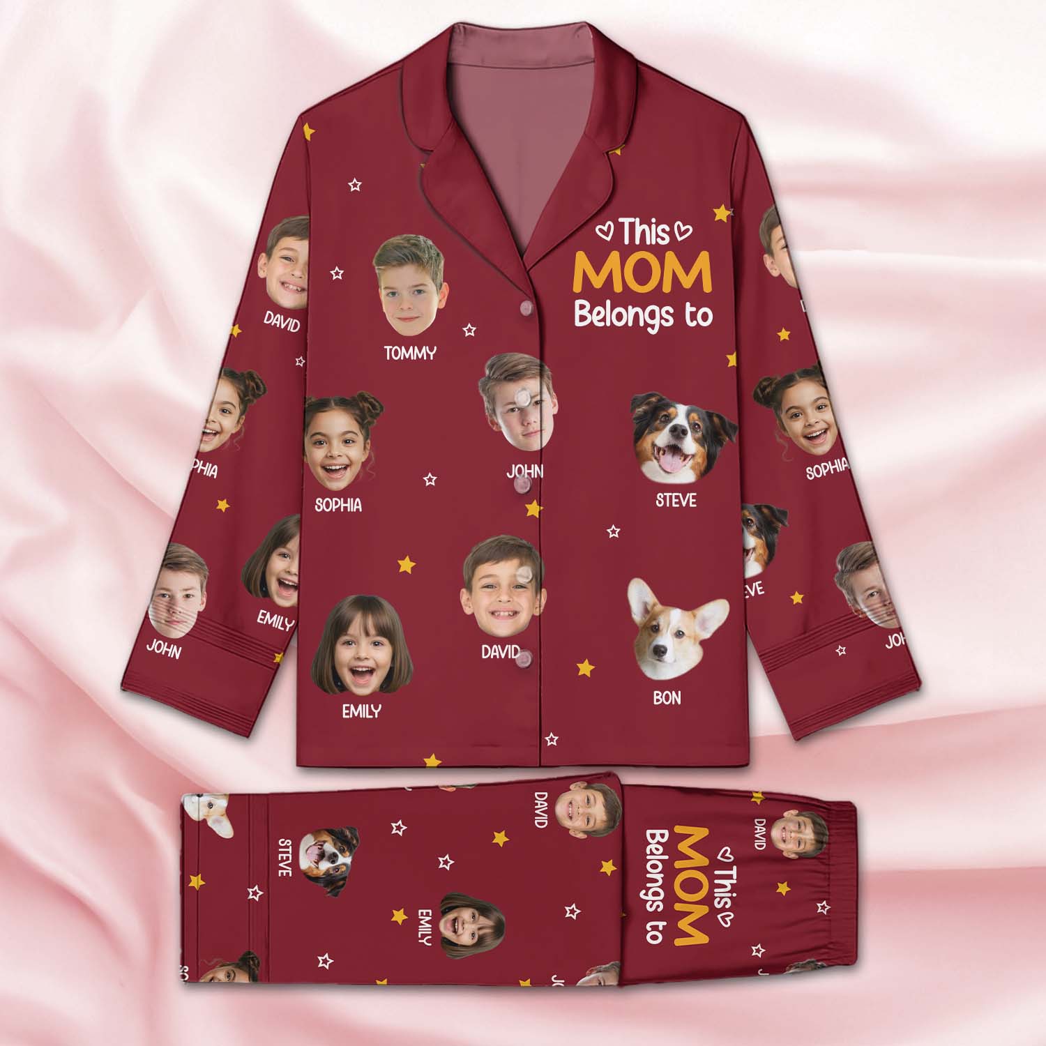 This Nana & Papa Belongs To - Personalized Family Photos Pajama NA04 Pt99