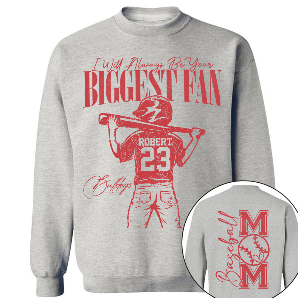 Personalized Baseball Mom Game Day Shirt - Personalized Mascot, Name & Number Baseball Player A2110