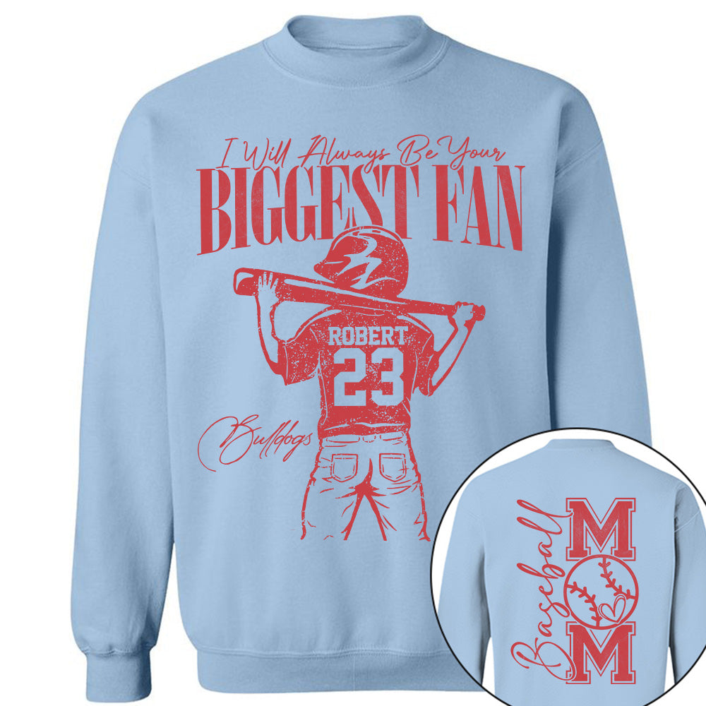 Personalized Baseball Mom Game Day Shirt - Personalized Mascot, Name & Number Baseball Player A2110