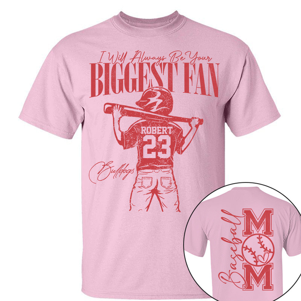 Personalized Baseball Mom Game Day Shirt - Personalized Mascot, Name & Number Baseball Player A2110