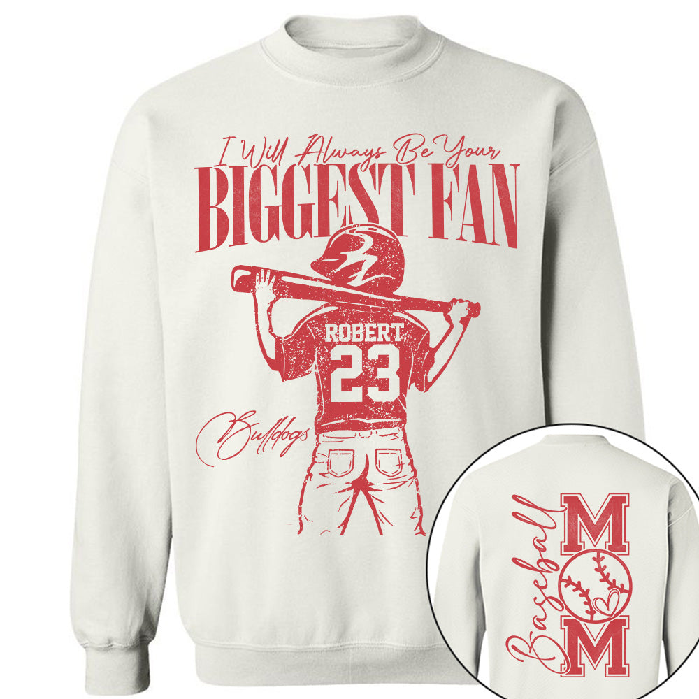 Personalized Baseball Mom Game Day Shirt - Personalized Mascot, Name & Number Baseball Player A2110