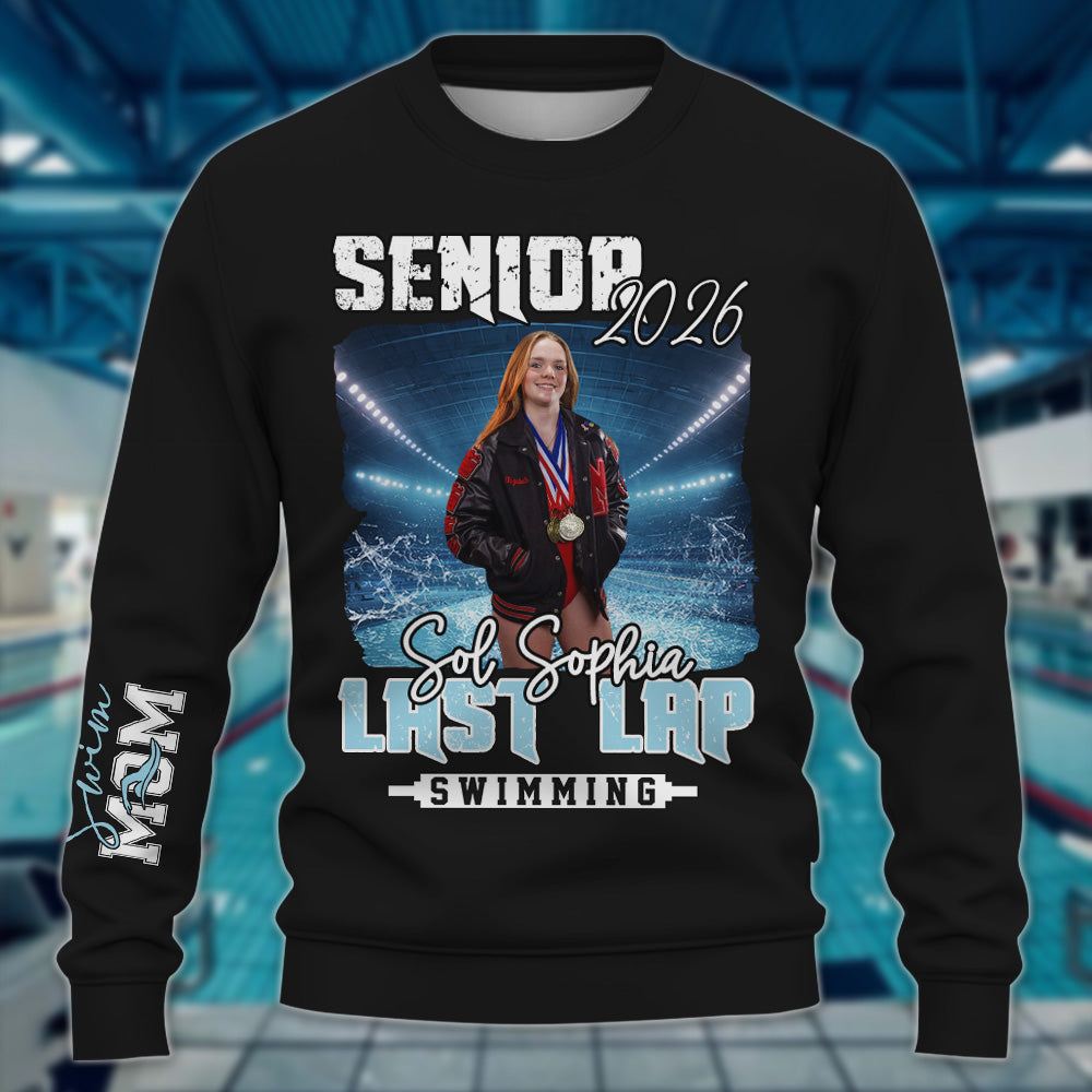 Senior Last Lap Shirt - Custom Photo Swimmer Shirt - Swimmer Senior Night Gift A2110