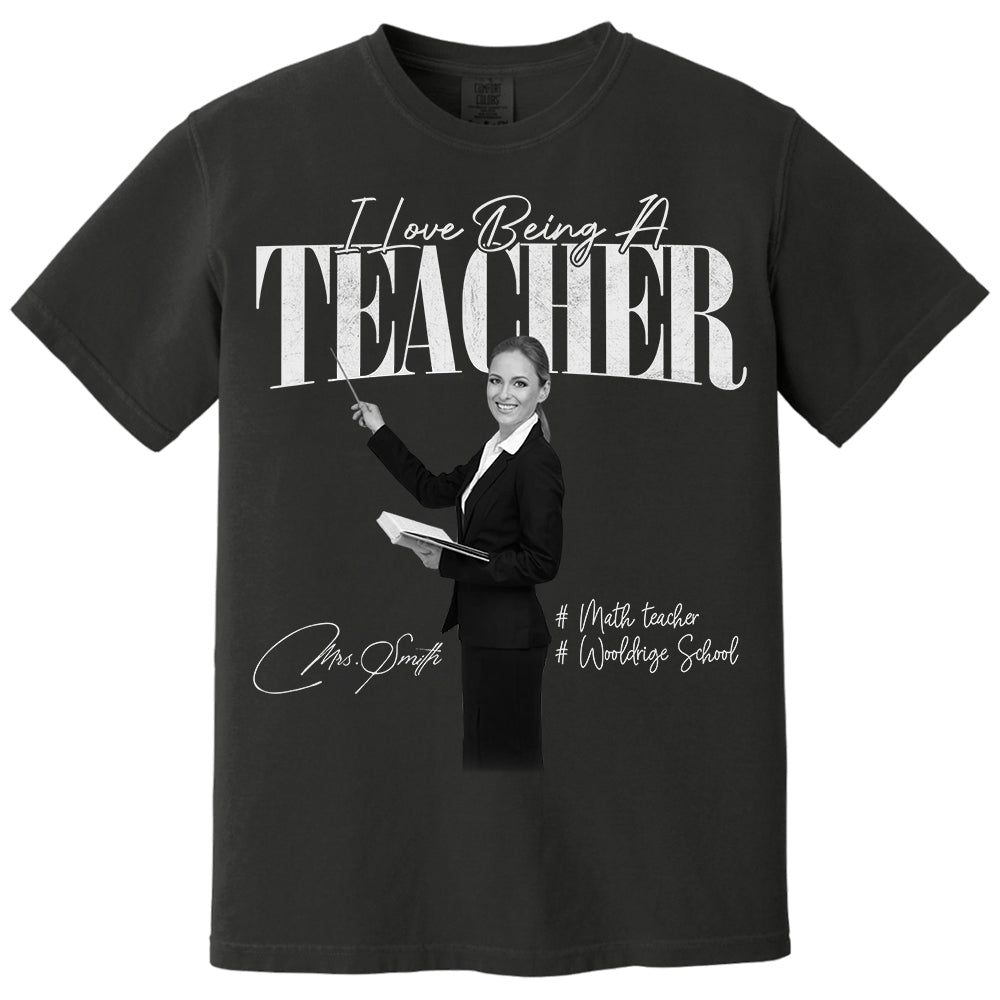 I Love Being A Teacher -  Washed Tee Retro Bootleg Shirt For Teachers NA04